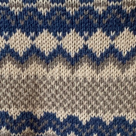 LEVI'S Blue Cream Fair Isle Sweater M - Picture 6 of 6